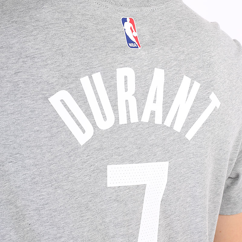 мужская серая футболка Nike Kevin Durant Nets Statement Edition NBA CV9962-064 - цена, описание, фото 5